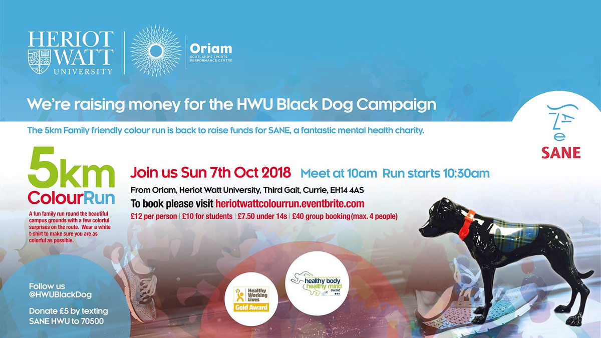 There's still time to sign up to the Colour Run this Sunday!

When: Sunday 7th Oct, 10am for a 10:30 start. 

Where: Oriam, EH14 4AS