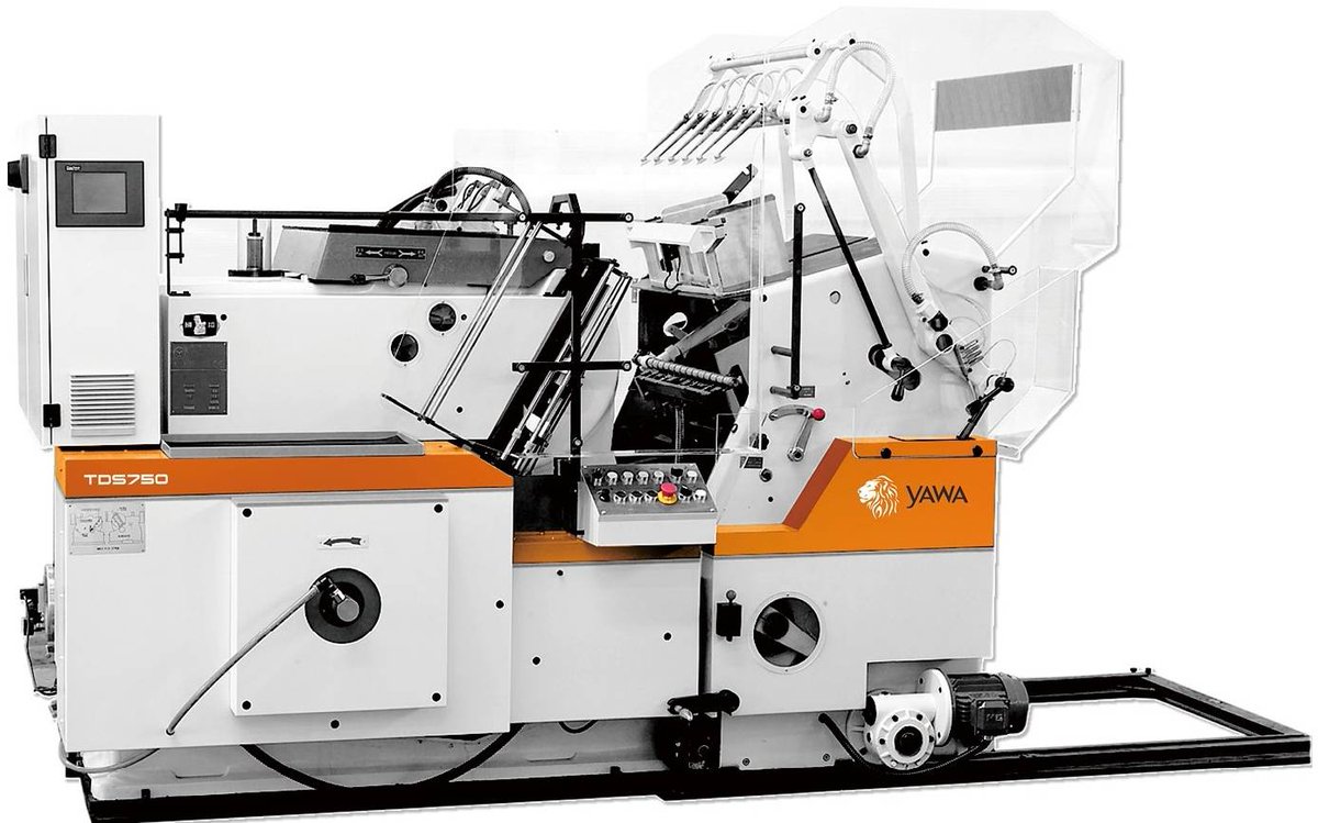 YAWA TDS750L Hot Foil Stamping and Die Cutting &amp; Creasing Press

Key features:
Max size: 560mm x 750mm
4 zone heated bed
2500 sheets per hour
Full CE certification
110T pressure
Touchscreen control
2 horizontal cross foil pulls

Download the brochure here:
ow.ly/L3uc30lSLIF