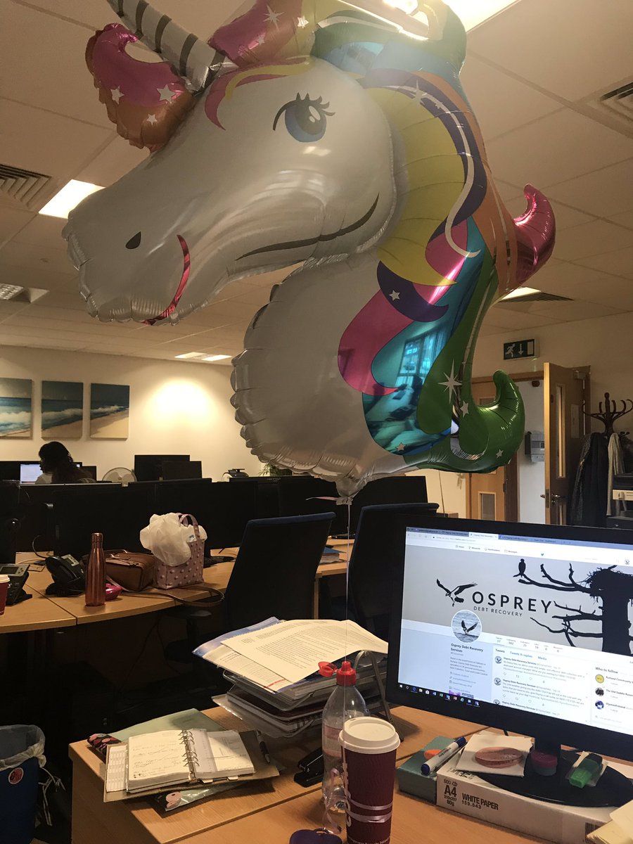JodeyK's tweet photo. When your work buddy brings you morning coffee with attachment for your Birthday!!! Xx #notfortyfive #birthday #smudgerat #osprey https://t.co/4RzIb7UVUv