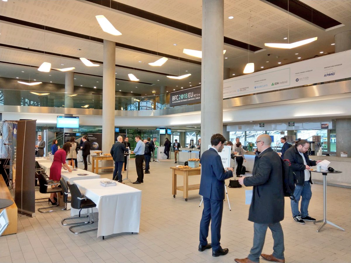 brightwater98's tweet photo. Registration with a view this morning at the #bfceu conference this morning in the @aviva for #finance &amp; #technology professionals in Europe. #blockchain https://t.co/fWF4JOkgFE