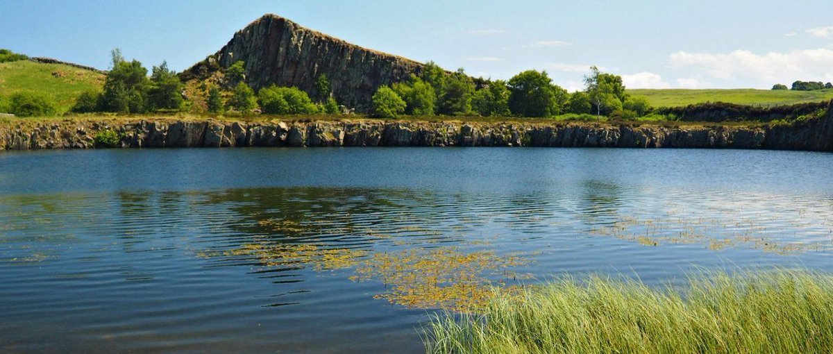 NlandNP's tweet photo. Take a #guidedwalk from the old #Cawfields Quarry site along the craggy line of Hadrian’s Wall eastwards with its sloping milecastle and some of the best stretches of the Vallum on the 14th October - https://t.co/0ZDBfHgCTp https://t.co/LFTFTaHLOa