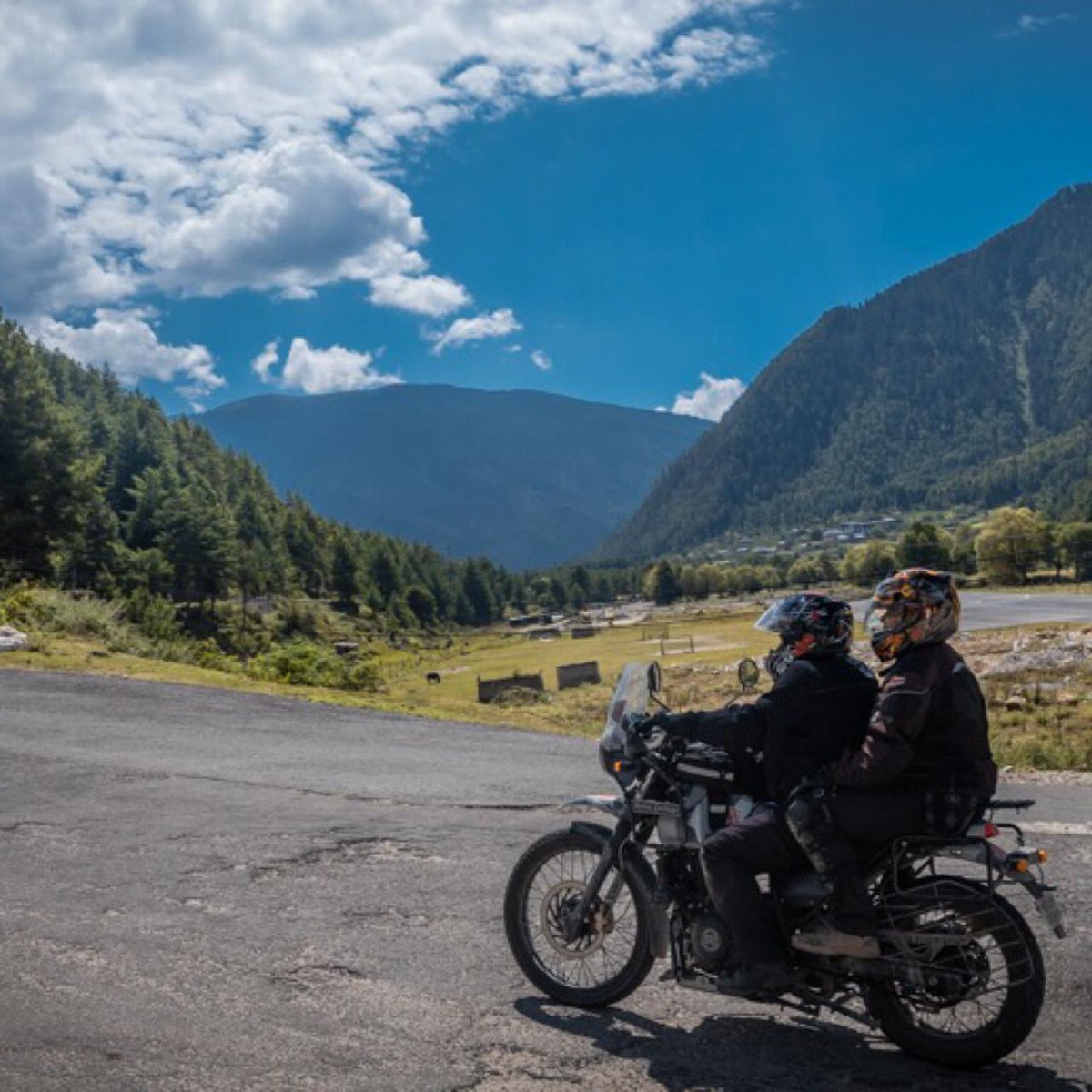 royalenfield's tweet photo. The #RoyalEnfield #TourOfBhutan2018 is keeping its promise of taking 35 riders to a land of virtually untouched spectacular sceneries. Here’s a glimpse of the riders' itinerary from their first 5 days. #RERides #RidePure #PureMotorcycling #REToB #ToB2018 https://t.co/btNU88c4R7