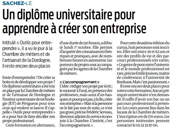 Quand les universitaires et professionnels se rencontrent... #initiative brillante en faveur de la montée en compétence des porteurs de projets #entrepreneurs de notre territoire.
 @Gourauddi