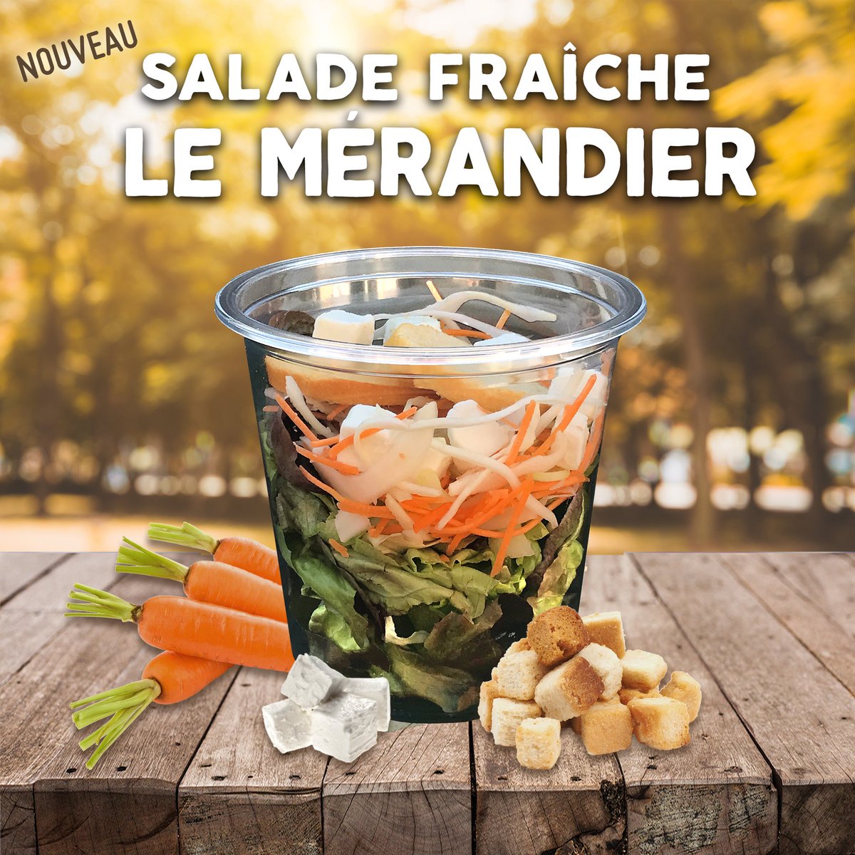 squaremaker13's tweet image. Nouvelle salade pour cet automne 🍂 Feuille de chêne, fromage de chèvre, carotte, choux, céleri, croûtons 🥕🥗 Dispo dès aujourd’hui dans nos restos.
#squaremaker #salade #faitmaison #faitsurplace #food #resto #concept #croquemonsieur #croque #startup #entreprisefrancaise 🇫🇷