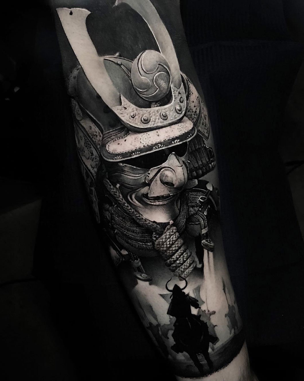 Samurai Warrior With Glowing Skull