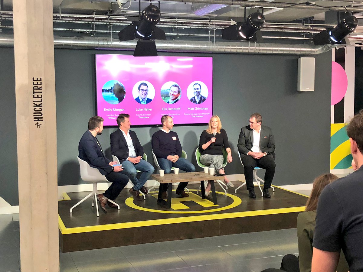 James Lovell from <a href="/CultureAmp/">Culture Amp</a> - fielding a great lineup of Emily Morgan from <a href="/WilliamHill/">William Hill</a>, <a href="/GrimshawMatt/">Matt Grimshaw</a>, Luke Fisher of @thanksboxapp, and Kris Dimitroff of Fourth - dropping knowledge bombs 💣 around the Retail and Hospitality space