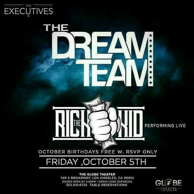 daarealoutlaw's tweet photo. Rich The Kid | Performing Live 
Friday October 5th 2018 
18+ Event | Globe Theatre
Visit :https://t.co/8UUPGMREpC #TheDreamTeamLA https://t.co/Tx7sOppht1