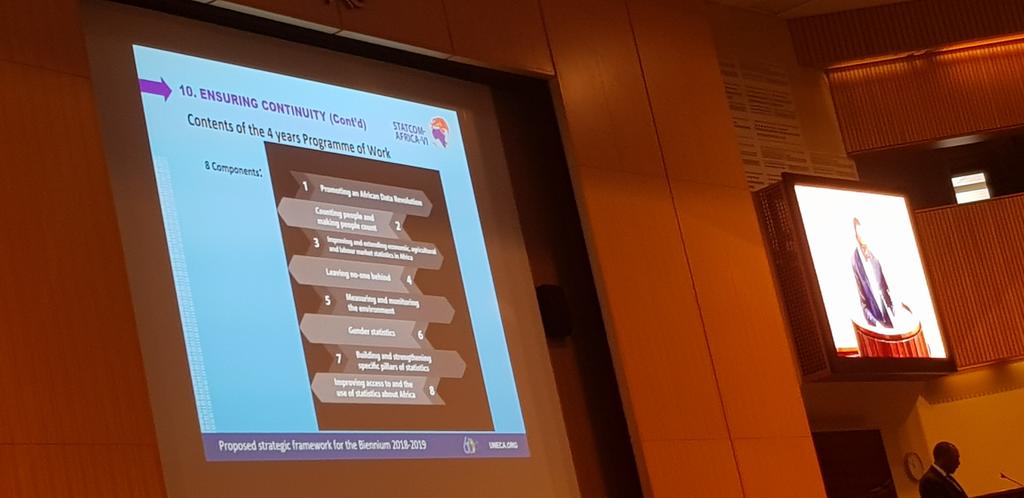 caprazli's tweet photo. Director Chinganya of @ECAStats presenting revised Strategic Framework 2018-2019 to #STATCOM2018 for Africa at @ECA_OFFICIAL in Addis Ababa. Att. @FAOAfrica @FAOstatistics @FAOEastAfrica https://t.co/F6uKz0R19y
