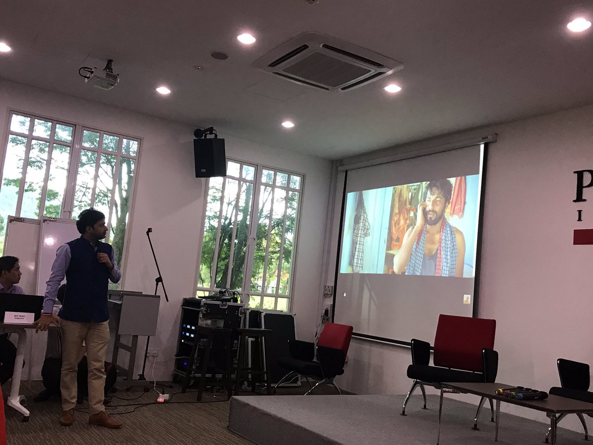 Shubhrastha's tweet photo. Indian delegate Arun Singh Dhumal making a presentation on the ensuing elections in 2019. The scale &amp;reach of @narendramodi ji’s schemes &amp;interaction with party workers through NaMo app elated &amp;stunned the foreign delegates to no end. 🙏 #KAS #ElectionBridge #ProudIndian https://t.co/VAra5kluga