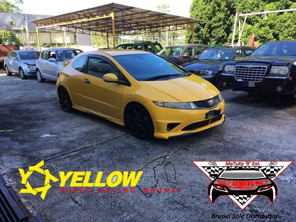 Yellowspeed Racing Honda Civic Fn2r From Brunei Equipped With Yellow Speed Racing Dynamic Pro Sport Suspension