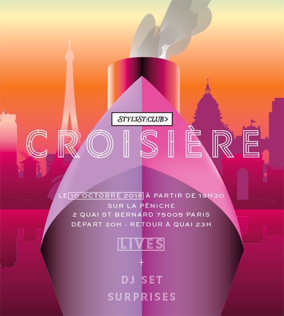 Samedi 10 octobre, rendez-vous avec <a href="/cocacolafr/">Coca-Cola France</a> pour un Stylist Croisière Club qui s'amuse, en compagnie de <a href="/SONGEMusic/">SÔNGE</a>, Tessa B. et <a href="/ClaireLaffut/">Claire Laffut</a> .
Tentez de gagner vos places ici >> bit.ly/Stylist-Croisi…