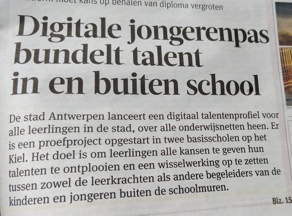 michel6v's tweet photo. Als projecten de voorpagina van de krant halen ... https://t.co/4h56oU9L0y