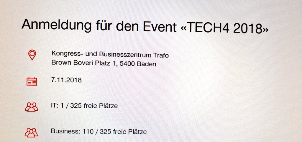 Gleisturbine's tweet image. Leute, vergesst nicht, euch für die #Tech4 anzumelden! Bevor es keine Plätze mehr hat. 😁😏