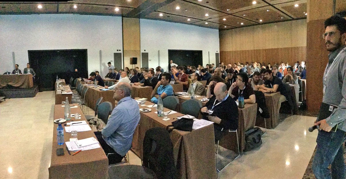GeoMod2018's tweet photo. Session S2 at @GeoMod2018 (surface processes, sedimentary budgets, and interaction with tectonics) in process... #geomod2018 https://t.co/BmE3KPctvW