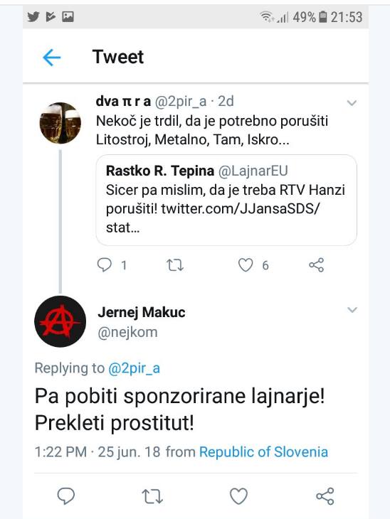 LajnarEU's tweet photo. Takole se je razpletlo. Čeprav ste številni mislili, da bo prijava brez haska. Hvaležen pristojnim organom, da so opravili svoje delo. @policija_si 
Živela svoboda in življenje v sobivanju drugačnosti... https://t.co/FH5wMYHf0u