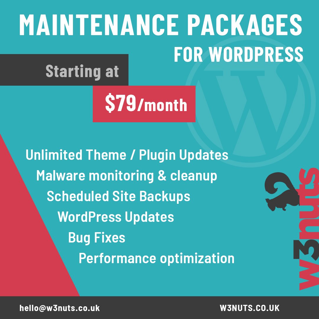 samirkaila's tweet image. Maintain your WordPress website with us and focus more on your other business activity. Reach us on hello@w3nuts.co.uk  #WordPress #wordpresswebsite #webdesigner #Webdesign #php #webdeveloper #GraphicDesign