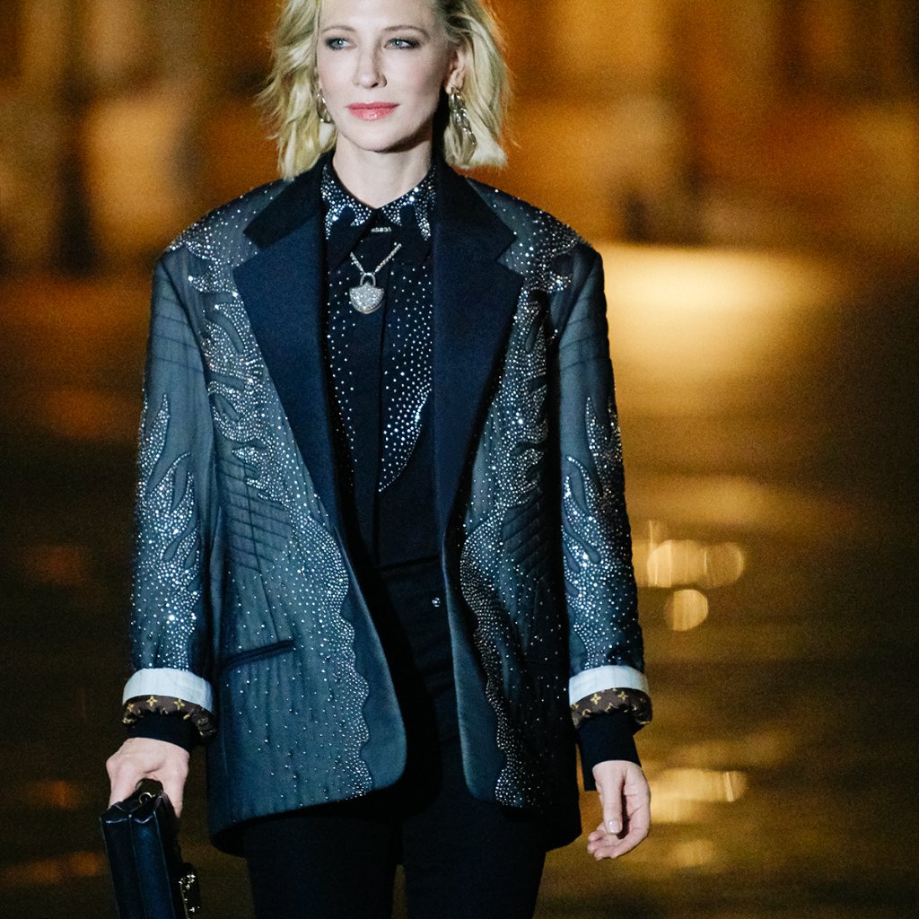 Cate Blanchett embraces futuristic glamour in a Louis Vuitton