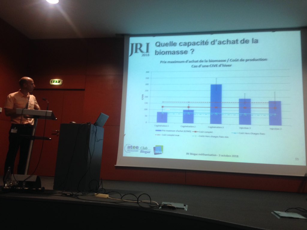 Evaluation technico-économique de la production de CIVE par SYLVAIN MARSAC d'ARVALIS aux #JRIBIOGAZ2018 : les CIVE c'est l'ajout d'une fonction économique aux couverts végétaux tout en conservant leurs fonctions agronomiques et environnementales
