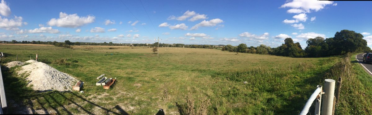 AntonyFjrth's tweet photo. Bronze Age barrow, Iron Age hillfort, Roman road and Medieval flood meadow are all in shot - the #DorsetStour meanders through millennia. And if I take one step back I'll be squished on the A350. #nopavement #HistoricWatercourses https://t.co/zKbr5OOKpI