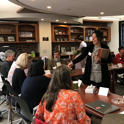 loomischaffee's tweet photo. Sara Deveaux director of @KravisTeaching and associated LC faculty welcomed colleagues from 17 area independent schools today for first-time consortium to share professional experiences, best practices, innovations, and ideas. #ExcellenceInTeaching #PurposeLived #LoomisChaffee https://t.co/VbY3h9SRFE