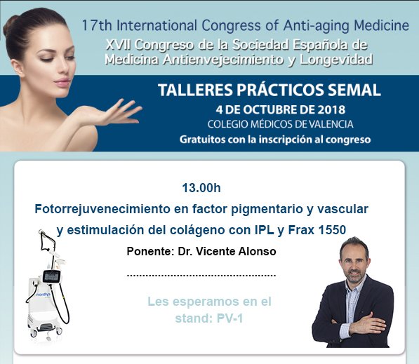 EllipseSpain's tweet photo. ¿Preparados para #SEMAL2018? 🙌 
Mañana damos el pistoletazo de salida🏁 con el curso que nos ofrecerá el Dr. Vicent Alonso y el resto de días os esperamos en el stand PV-1 junto con nuestros compañeros de @syneron_candela 😃
#ellipsevents #ellipse #ellipsespain #SWT https://t.co/q8ck7w3cxU