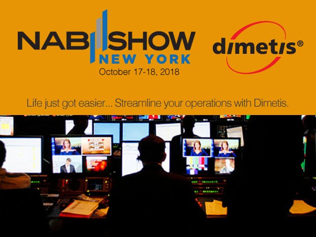 Dimetis's tweet image. See you at NAB New York City! Dimetis can make your life easier with media workflow automation #NABSHOW #broadcast #OTT  ow.ly/eqJd30m5a3W