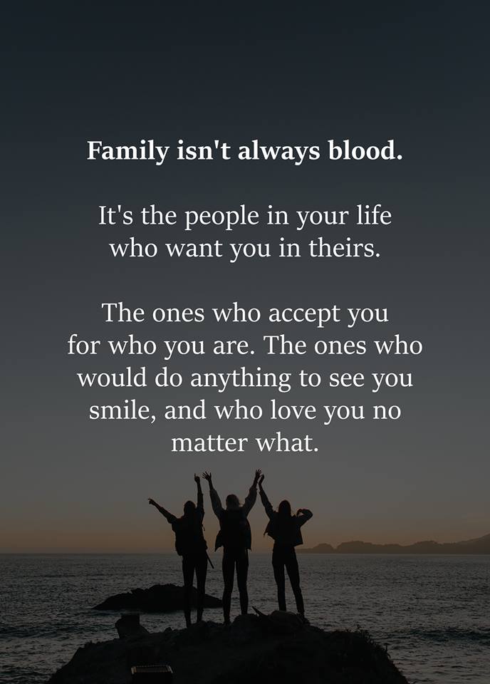 Inspiration by John ☀️ on Twitter: "Family isn't always blood. It's the people in your life who wants you in theirs. #TrueFriends #GoodPeople #Love… "