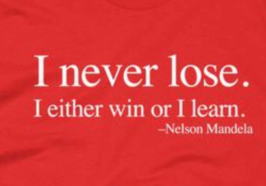 Candi's tweet image. #MorningMeditation.  
#RoutineReflection 
I never lose. I either win or I learn.