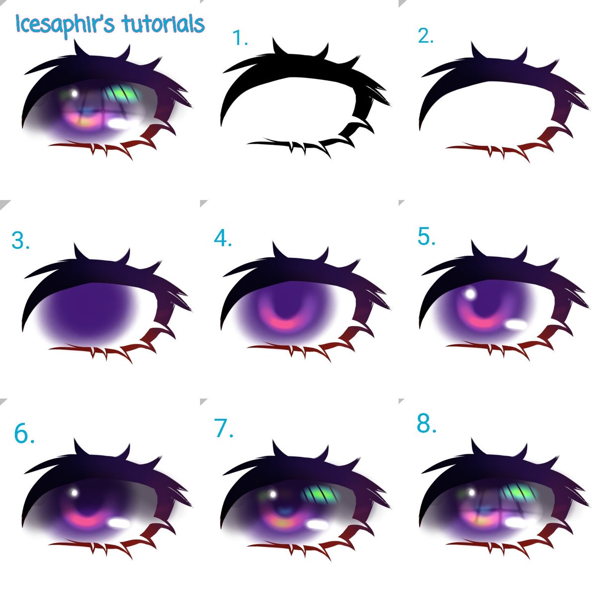How To Draw Easy Anime Eyes On Ibispaint X - How To Draw Anime In ...