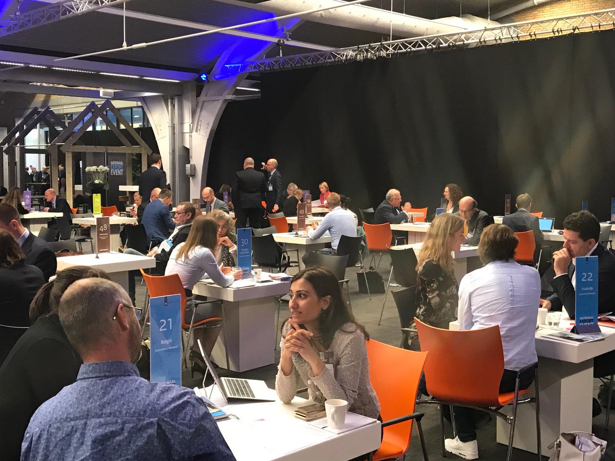 NLinBelgrade's tweet photo. The National Export Event #Nex2018 in Den Bosch today successfully encourages international entrepreneurship and helps to expand knowledge and networks of Dutch #export businesses. An example: Dutch companies speeddating with Economic counsellors Dutch missions. #Handelsmissie https://t.co/W9rlxsYsbT