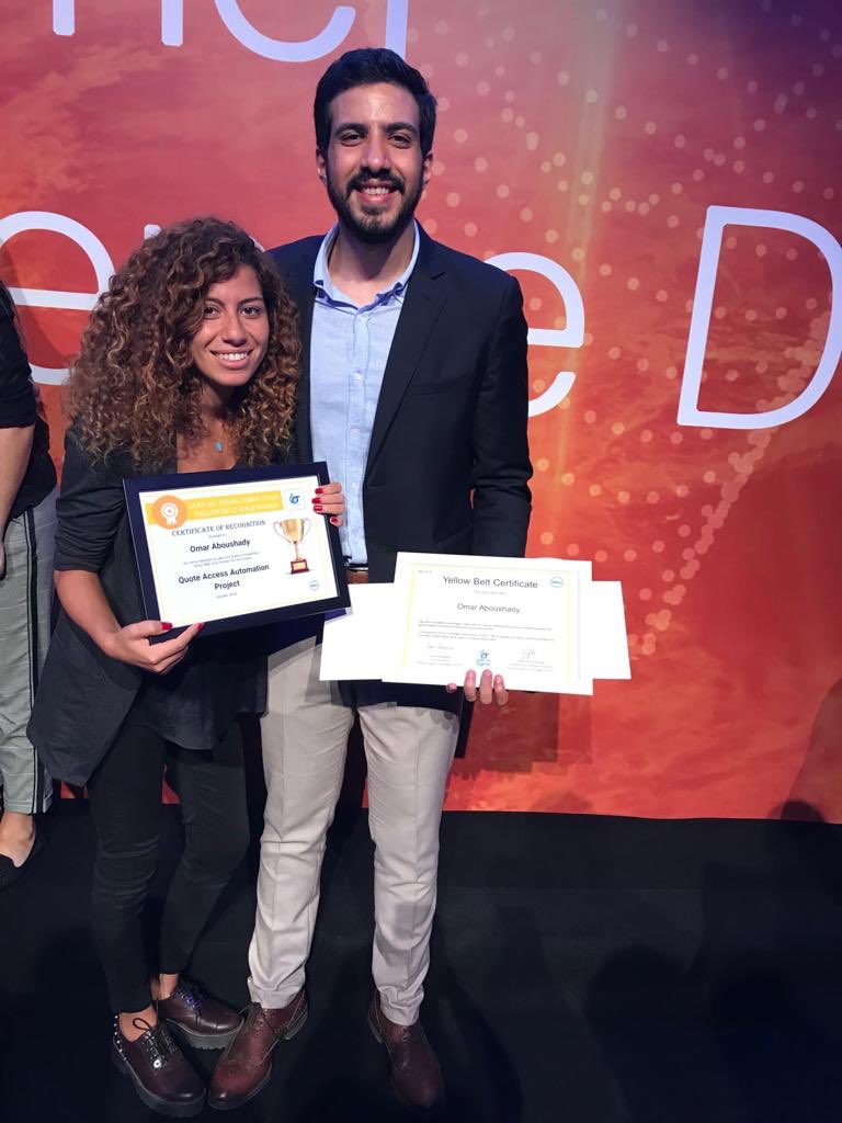 Proud of my #leansixsigma winner 🎉 in #CXDay2018 <a href="/AboushadyHady/">Omar Hady Aboushady</a>