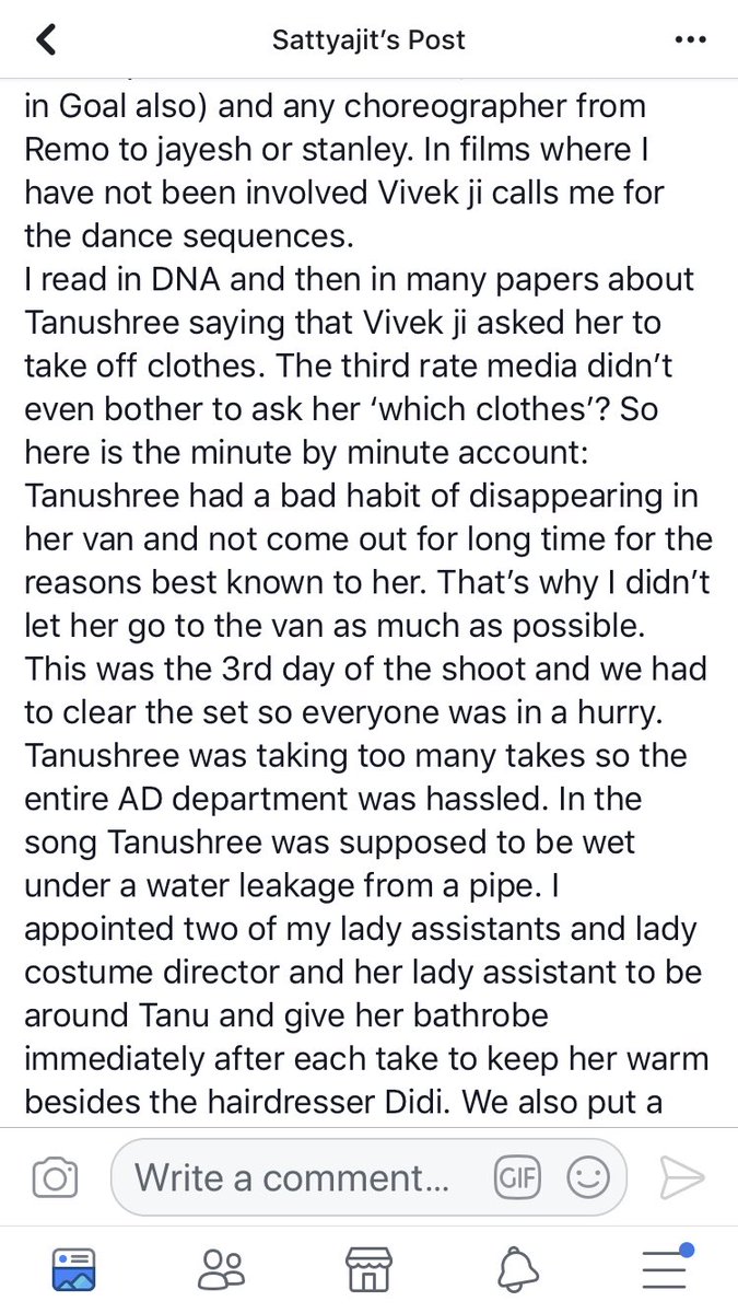 desimojito's tweet photo. The other side of Tanushree Dutta’s controversial story from Sattyajit Gazmer who was the associate director in that movie. Please go through his entire post and his story in this thread. https://t.co/UMEv295aIa