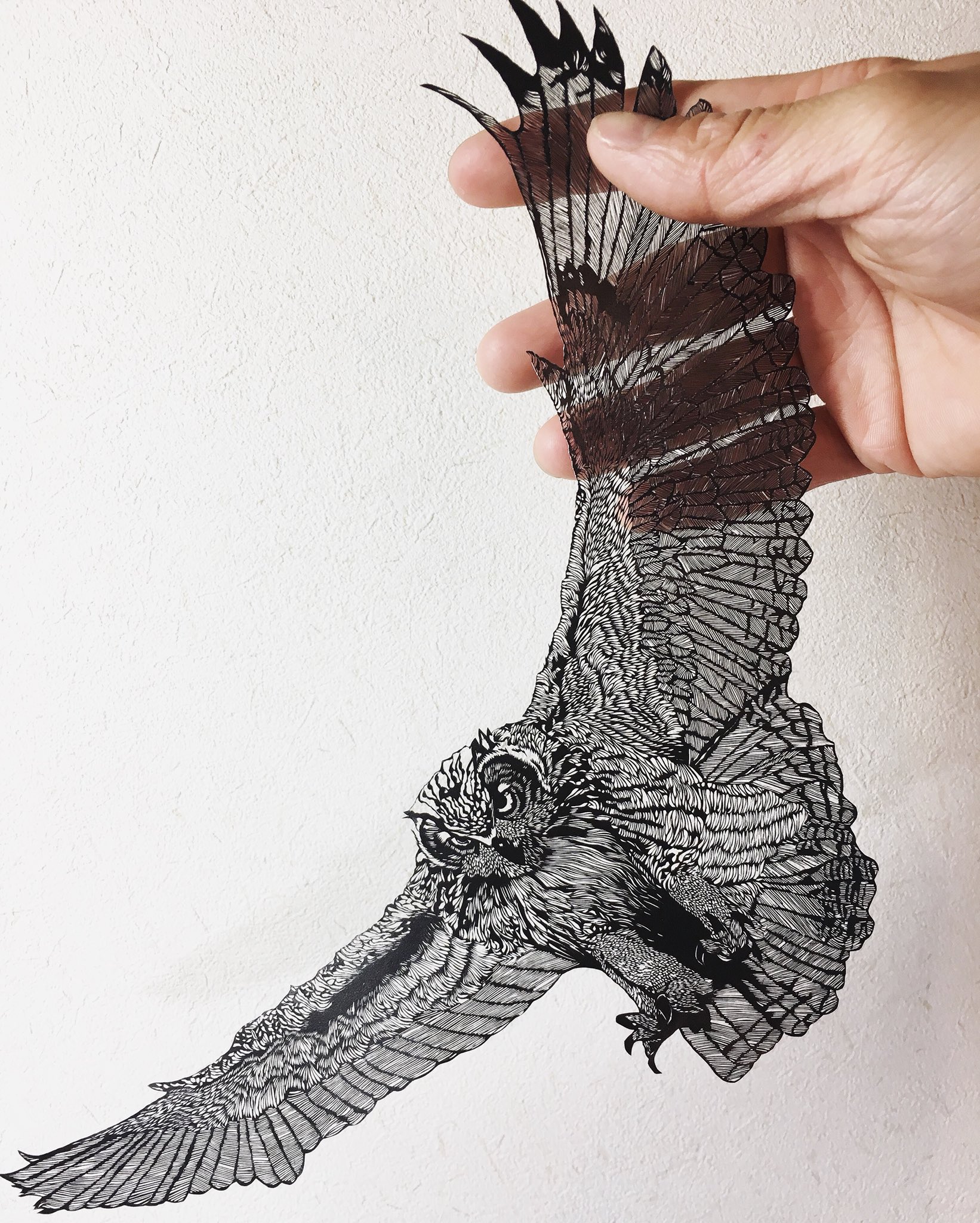 切り絵師由香利　版画 竹上妙 木版画「どきどきしてる」さくら | URESICA