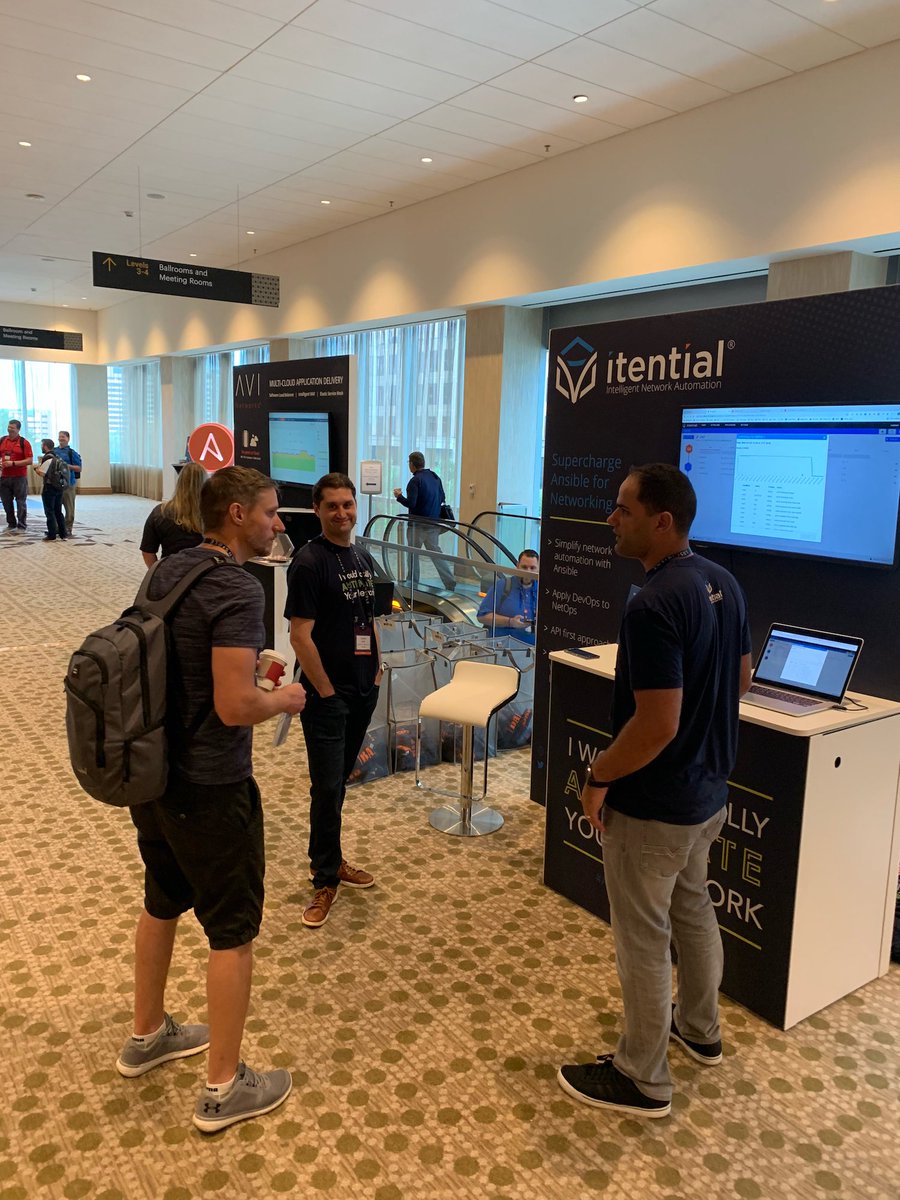 GrimmChrisL's tweet image. RT Itential: #AnsibleFest Day 2, we’re ready for you! Stop by our booth #302 to see how you can supercharge ansible for networking. #AutomateYourNetwork  #redhat #ansible