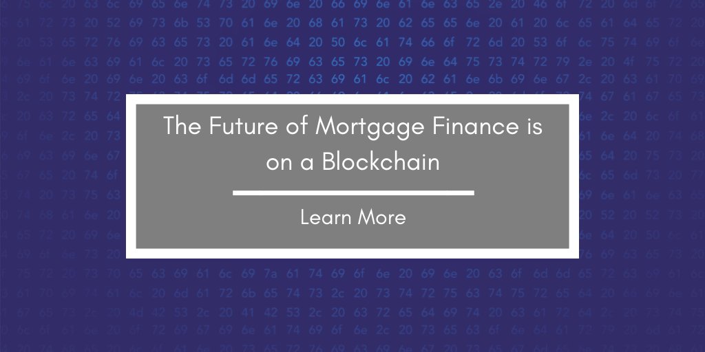 "What if, instead of a single system of record residing with the servicer, every detail of every mortgage and every subsequent transaction were captured on a #blockchain distributed to investors?" #blocktober
hubs.ly/H0d-KXd0