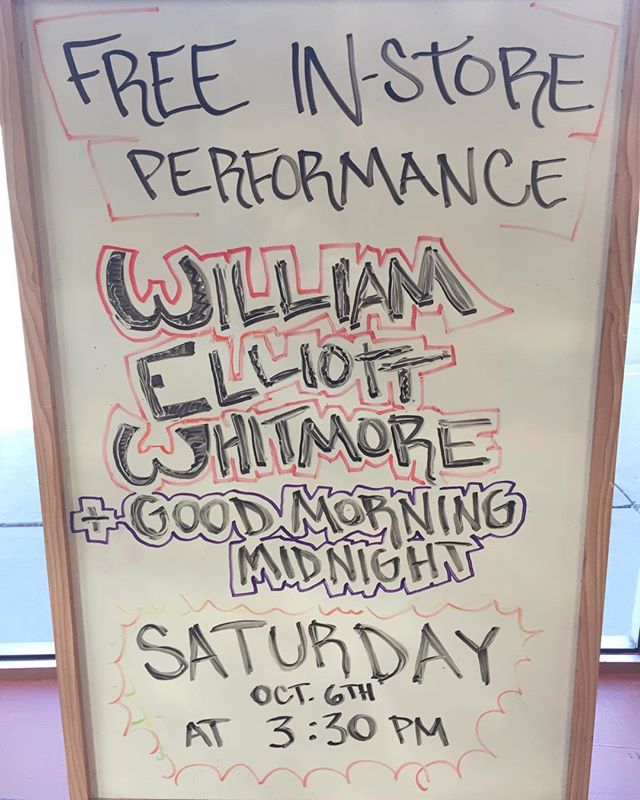 Rec_Collect's tweet image. We are hosting a free in store performance this Saturday with teamwhitmore and goodmorningmidnight_music Starts at 3:30! Yay! #williamelliottwhitmore #newalbum #kilonova #bothneitherandboth