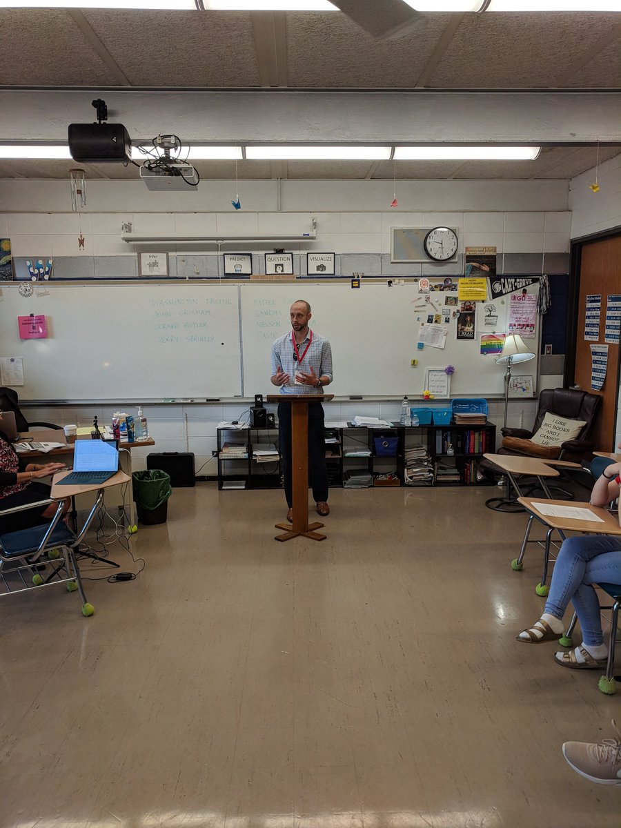 breengoril's tweet photo. Dan visited his former high school this morning for Career Day at @CaryGroveHS! https://t.co/6KSA52brgL