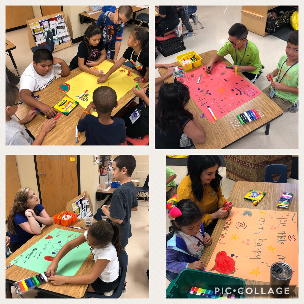 katelipscomb's tweet image. Voyager kiddos are jumping into the Attitude of Gratitude mindset, working together to create such thoughtful, unique posters for the ladies in our cafeteria! #multiagelearning #attitudeofgratitude