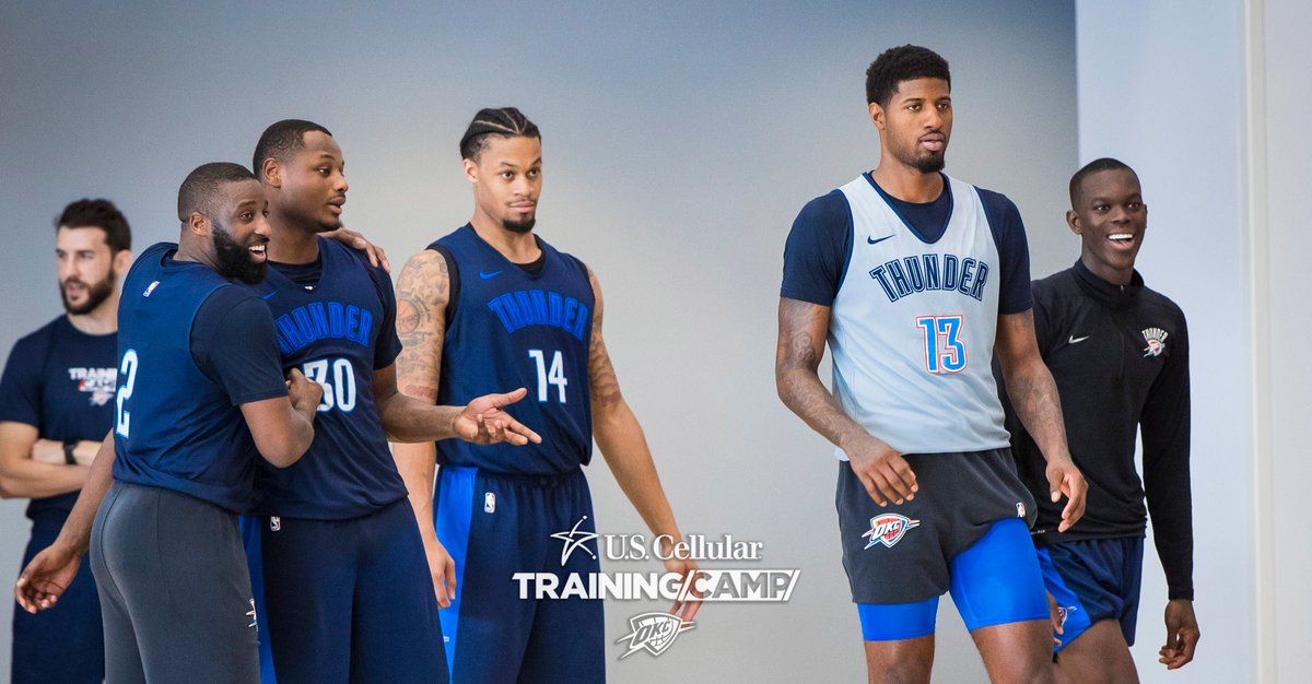 okcthunder's tweet photo. 🎶 Guess who's back, back again. Basketball's back! Tell a friend! 🎶 

Thunder v. Pistons // Tonight at 7 p.m. https://t.co/keOC2I5YFE