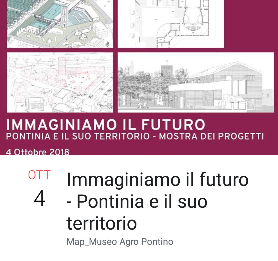 MAP_Museo's tweet photo. Come lo immaginate il futuro di #Pontinia (LT)? 

Domani dalle ore 18.00 scopriremo cosa hanno ideato gli studenti e i ricercatori del progetto internazionale #MODSCAPES, a seguito della ricognizione sul nostro territorio dello scorso maggio.

#3ottobre #progetto #evento #museo https://t.co/hUfONC2LPg