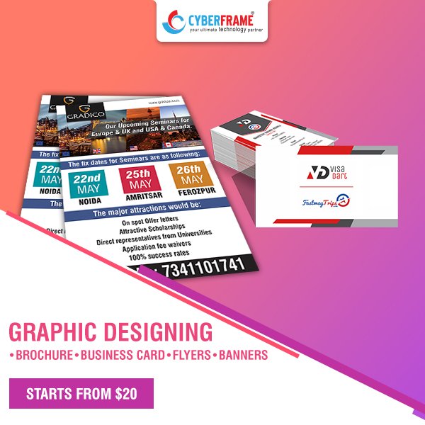 Cyberframeca's tweet image. Are you looking for most effective graphic designs? We have a team of highly experienced and skilled professionals that endeavors’ to provide the superior quality digital designing services to you!
Visit: goo.gl/GhyJKZ

#GraphicDesign #digitaldesigning #GraphicServices