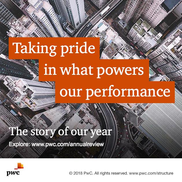 Our Global Annual Review provides an opportunity to look to the future, thinking about the role business plays in society. Details in the report. pwc.to/GAR2018 #PwCproud