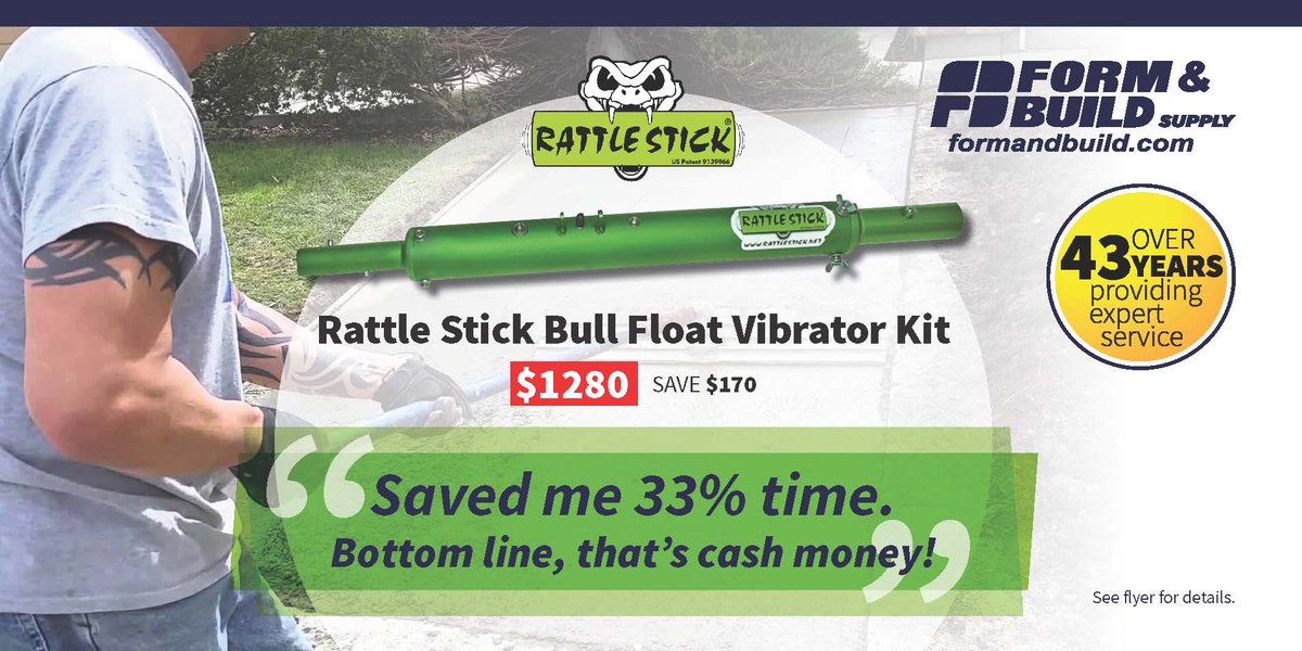 The Rattle Stick will blow you away!

@rattlestickconcretetools @formandbuildsupply
#RattleStickConcreteTools #formandbuildsupply #ConcreteLondon #London #Hamilton #Windsor #KW #KitchenerWaterloo #Kitchener #Mississauga #Toronto #The6ix #WhatGreatCustomerServiceLooksLike!