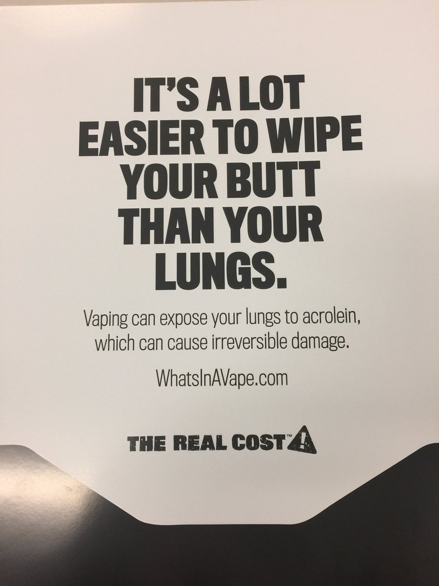 Received some free anti  vape posters  today from http 