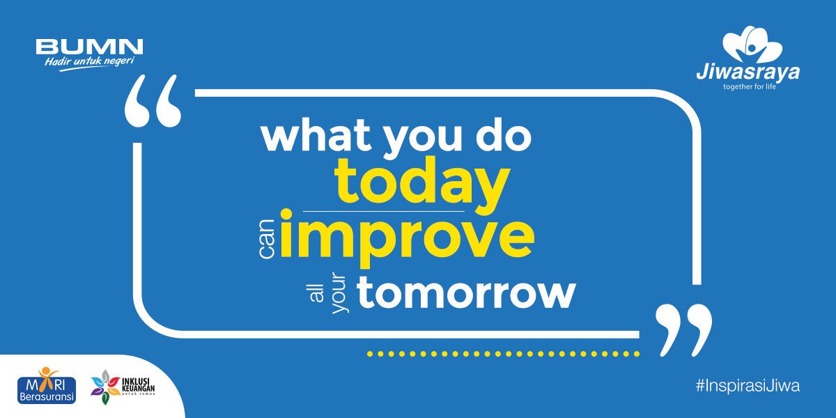 Lakukan yang terbaik dalam setiap kesempatan agar tiada penyesalan kemudian, Sahabat. 💙 #InspirasiJiwa #Jiwasraya