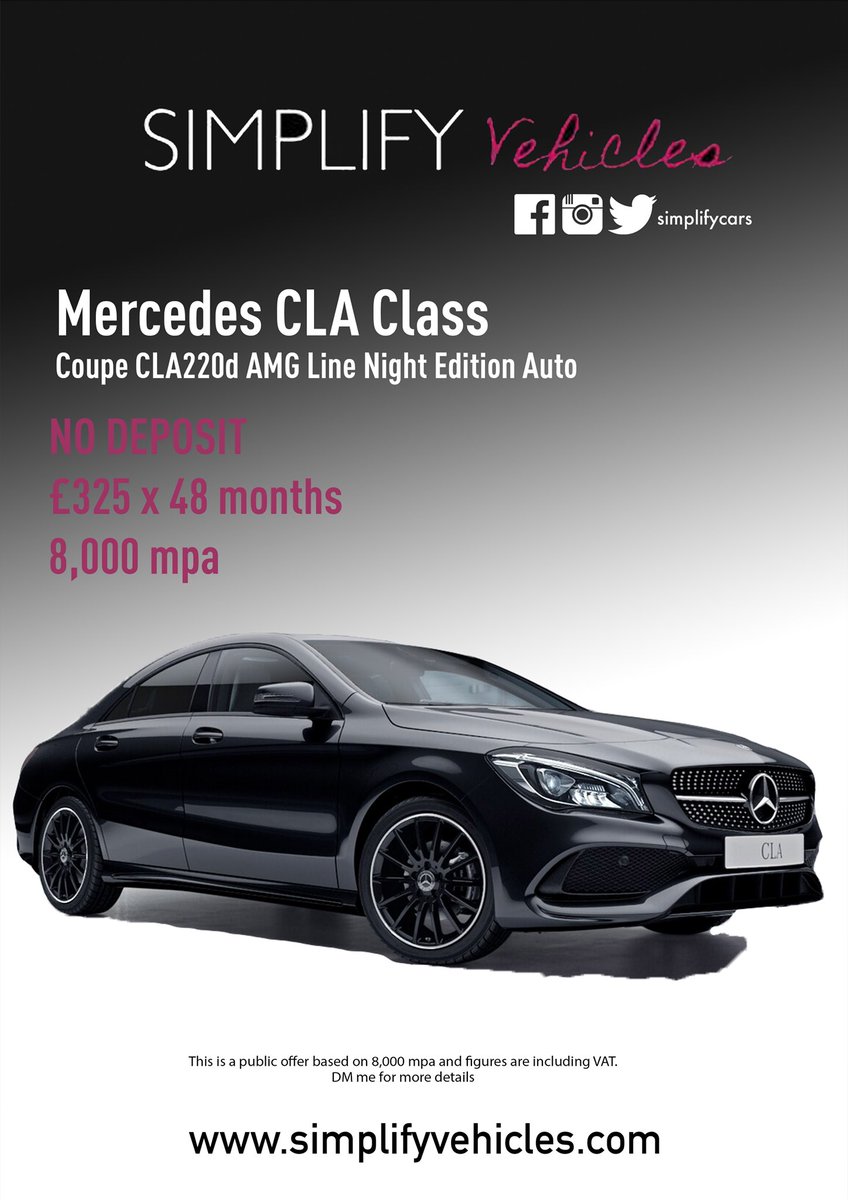 Simplifycars's tweet photo. 🔥MERCEDES CLA STOCK SPECIAL 🔥
Brand new Mercedes CLA AMG Line Night Edition in stock and available at just £325 per month in NO DEPOSIT 😱
Limited cars available, DM us for more info #SimplifyOffer https://t.co/7I6j6w2X9a