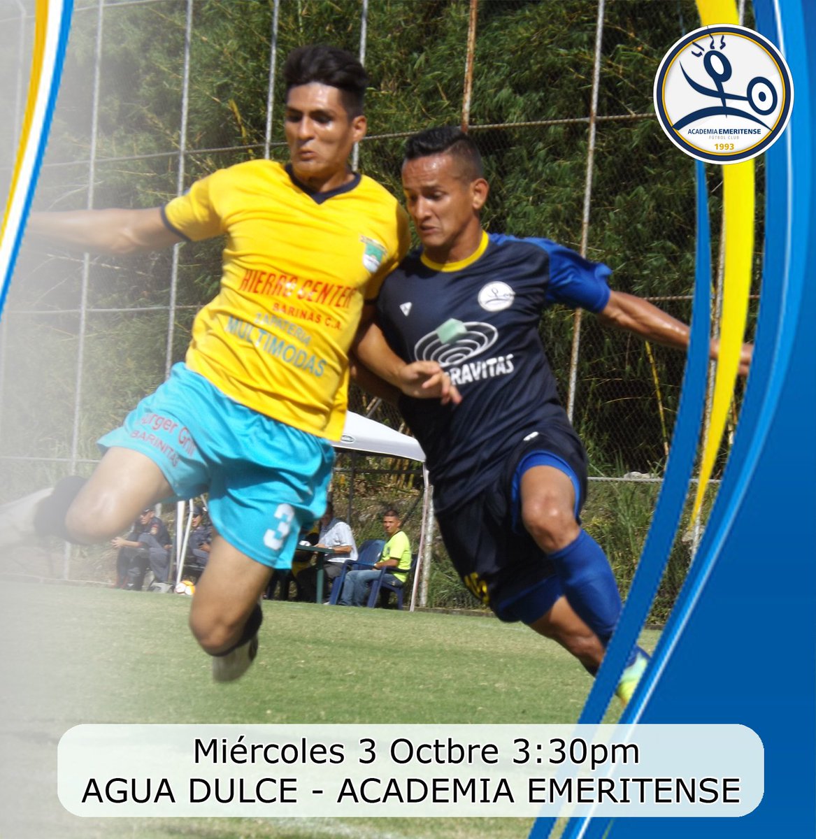 #Tercera Jornada 3 Reprogramada
📅 3/10/18
🆚 Agua Dulce 
📍 Barinitas
🔝3:30 pm

 #TerceraDivision #FutVe