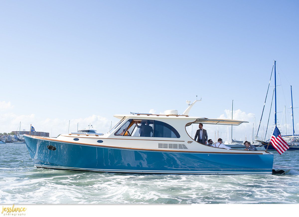 HinckleyYachts's tweet photo. It's the most important day of your life. #Cheers to arriving in style. π· @jesslancephoto #PicnicBoat #JustMarried #Newport #RhodeIsland #NewportRI #GetawayBoat #LimoAlternative #MadeinAmerica #AmericanMade #WedddingWednesday #SureShade #PicnicBoat40 #YachtBeautifully https://t.co/STwIty0rq3