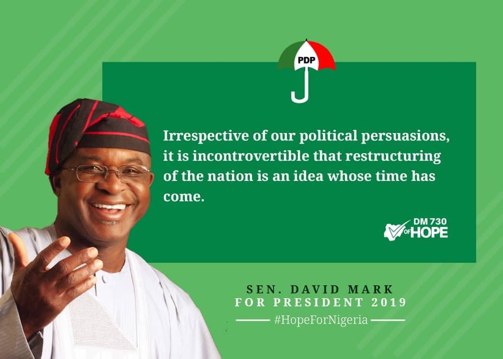 DaRelishEdits's tweet photo. The situation in the country, more than ever before, demands ready hands, stable character and commitment to the ideals of nationhood. I am committed to the sanctity of our unity. @SenDavidABMark #MarkOfHope https://t.co/WTSLMO2aCZ