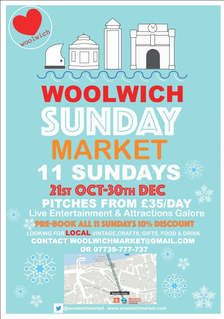 Yay a brill new <a href="/woolwichmarket/">Woolwichmarket</a> coming soon. 

They are looking for Sunday traders so get involved!